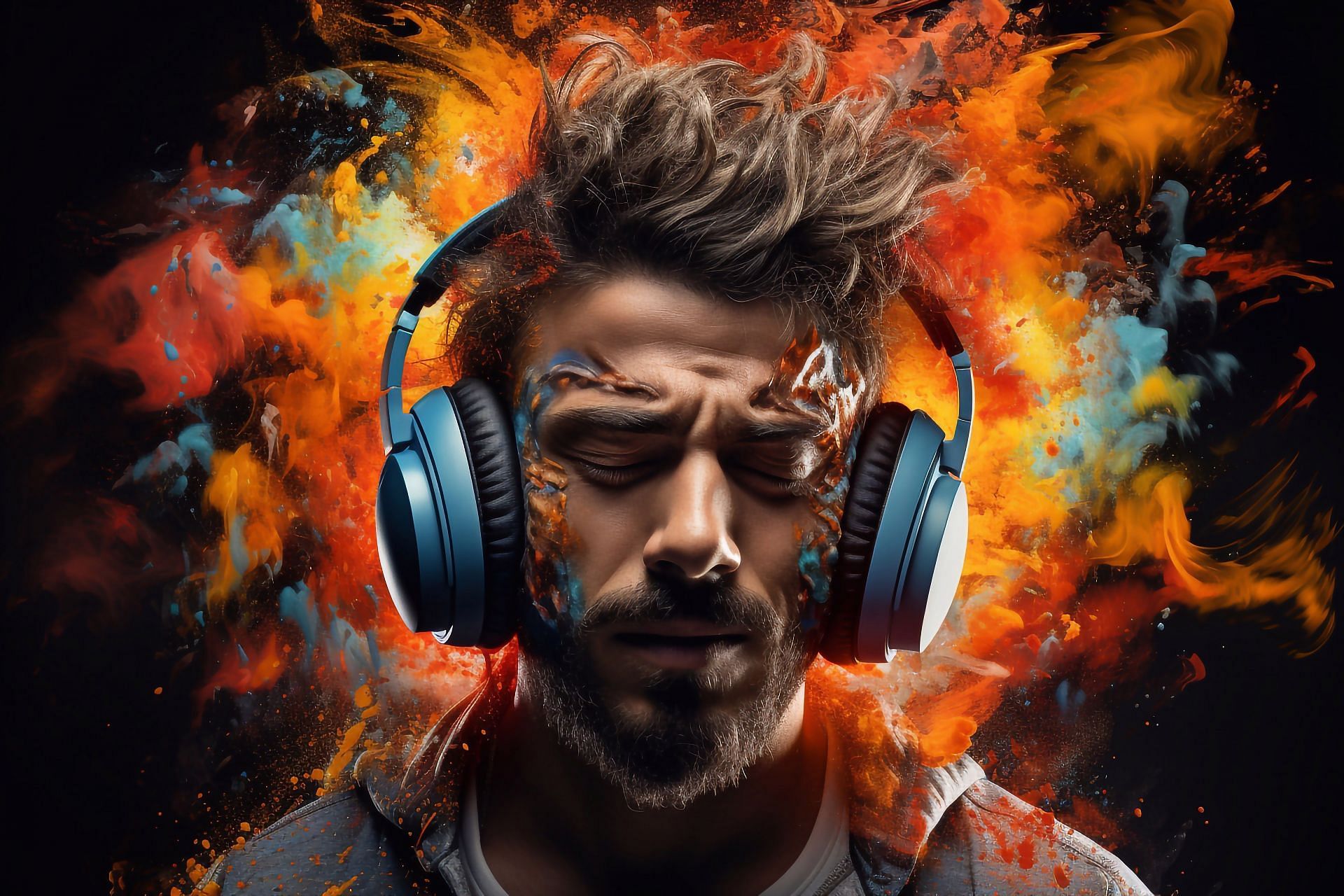 It's not uncommon for people to find solace in music. (Image via Vecteezy/Saim Art)